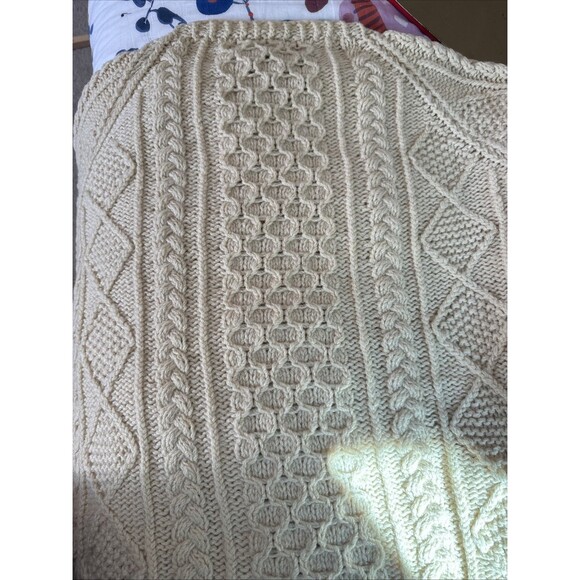 Vtg Loch Garman Irish Cable Knit Fishermans Sweater Wool Ireland | Men's Large - Picture 15 of 15